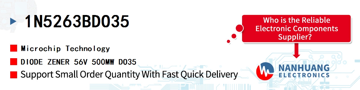 1N5263BDO35 Microchip DIODE ZENER 56V 500MW DO35