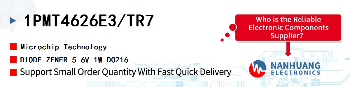 1PMT4626E3/TR7 Microchip DIODE ZENER 5.6V 1W DO216