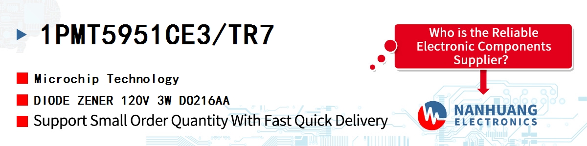 1PMT5951CE3/TR7 Microchip DIODE ZENER 120V 3W DO216AA