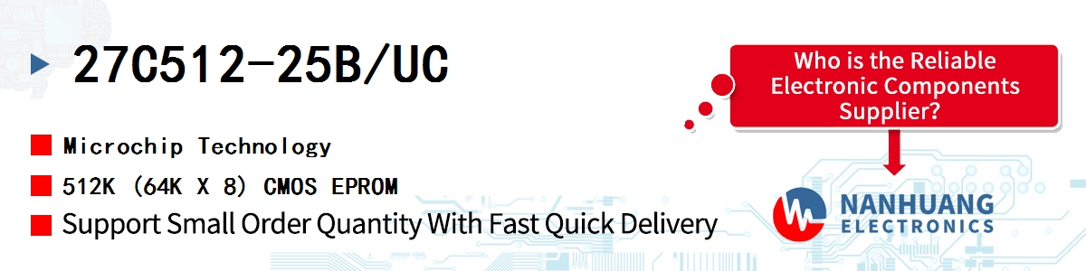 27C512-25B/UC Microchip 512K (64K X 8) CMOS EPROM