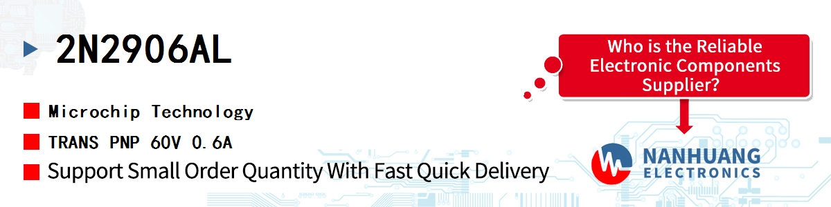 2N2906AL Microchip TRANS PNP 60V 0.6A