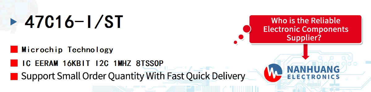 47C16-I/ST Microchip IC EERAM 16KBIT I2C 1MHZ 8TSSOP