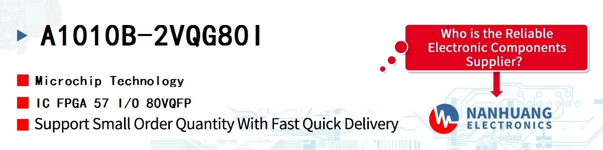 A1010B-2VQG80I Microchip IC FPGA 57 I/O 80VQFP