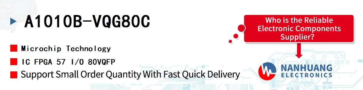 A1010B-VQG80C Microchip IC FPGA 57 I/O 80VQFP