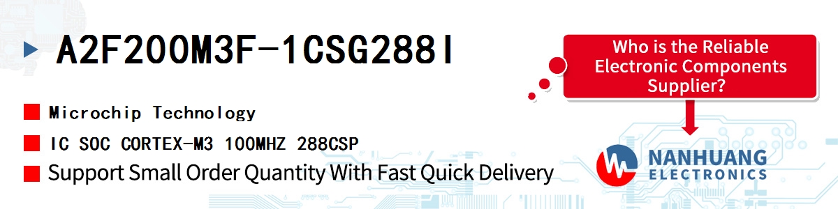 A2F200M3F-1CSG288I Microchip IC SOC CORTEX-M3 100MHZ 288CSP