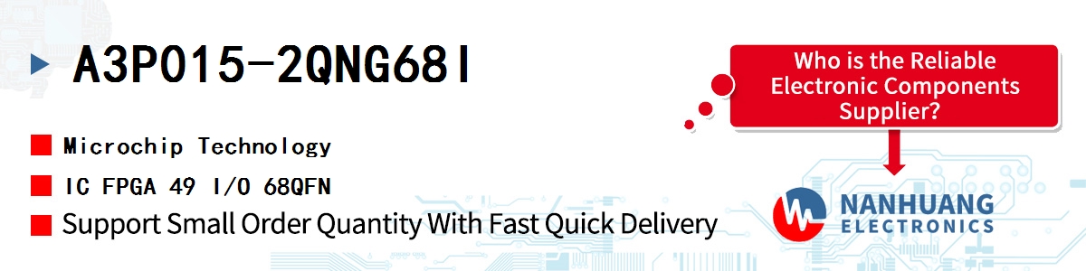 A3P015-2QNG68I Microchip IC FPGA 49 I/O 68QFN