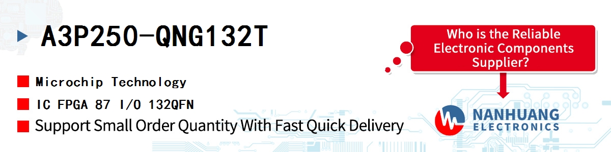 A3P250-QNG132T Microchip IC FPGA 87 I/O 132QFN
