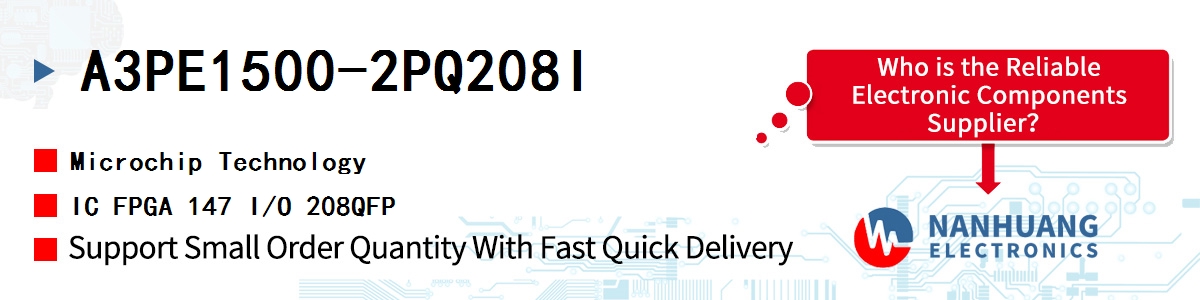 A3PE1500-2PQ208I Microchip IC FPGA 147 I/O 208QFP