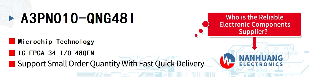 A3PN010-QNG48I Microchip IC FPGA 34 I/O 48QFN
