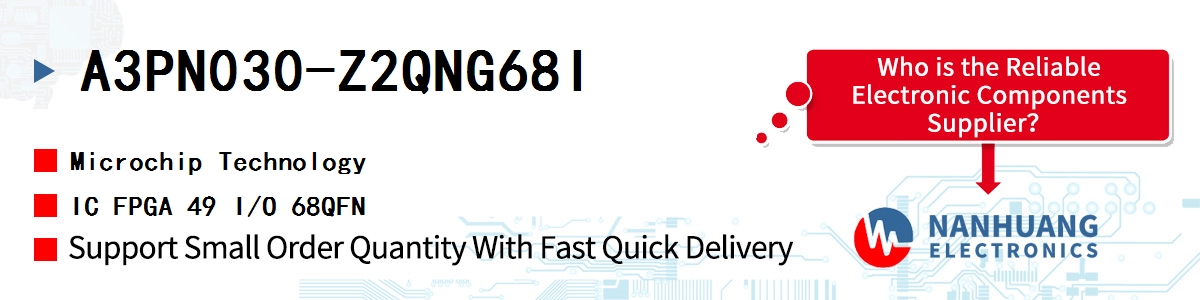A3PN030-Z2QNG68I Microchip IC FPGA 49 I/O 68QFN