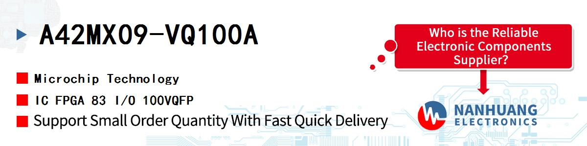 A42MX09-VQ100A Microchip IC FPGA 83 I/O 100VQFP