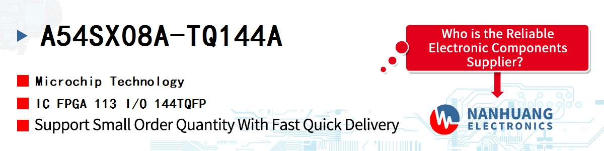 A54SX08A-TQ144A Microchip IC FPGA 113 I/O 144TQFP