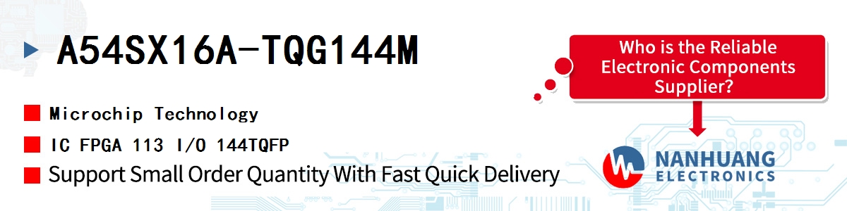 A54SX16A-TQG144M Microchip IC FPGA 113 I/O 144TQFP