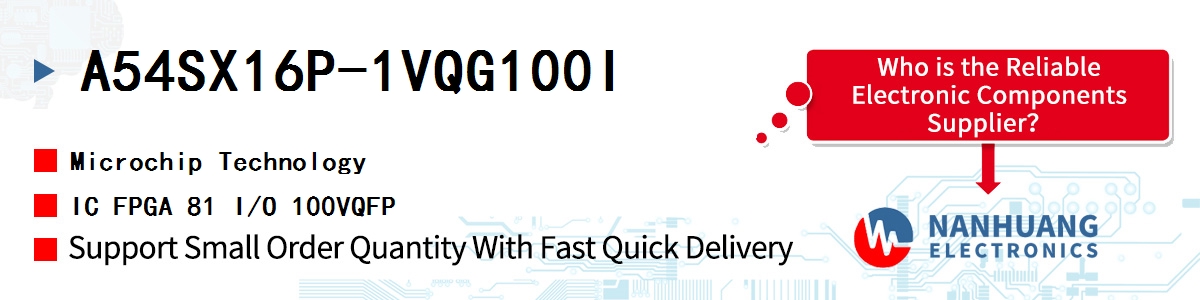 A54SX16P-1VQG100I Microchip IC FPGA 81 I/O 100VQFP