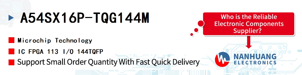 A54SX16P-TQG144M Microchip IC FPGA 113 I/O 144TQFP