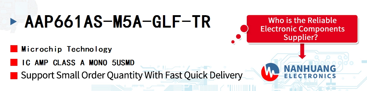 AAP661AS-M5A-GLF-TR Microchip IC AMP CLASS A MONO 5USMD