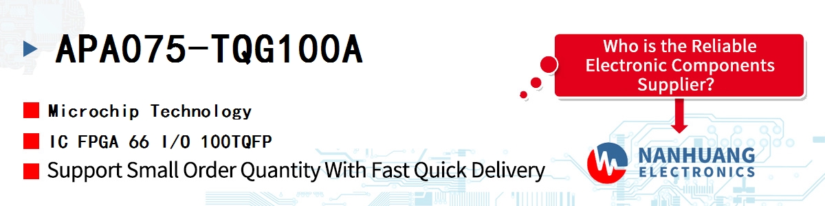 APA075-TQG100A Microchip IC FPGA 66 I/O 100TQFP