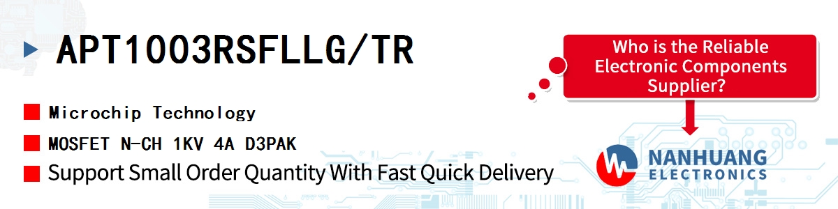 APT1003RSFLLG/TR Microchip MOSFET N-CH 1KV 4A D3PAK
