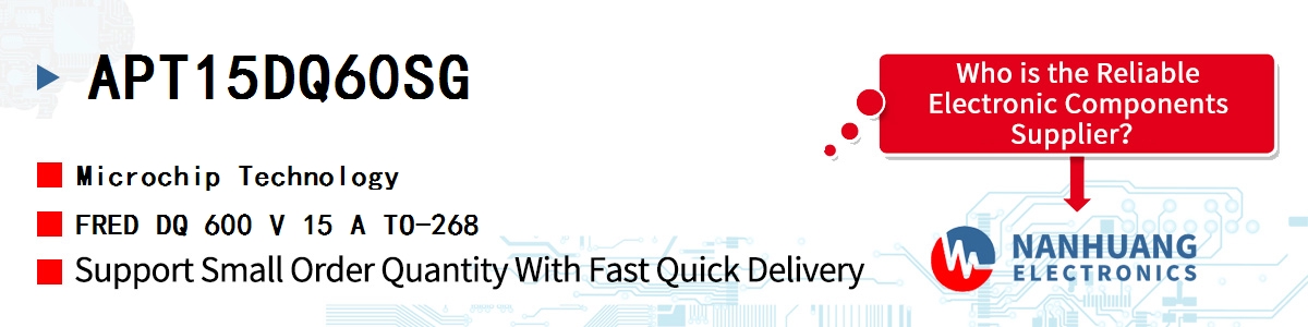 APT15DQ60SG Microchip FRED DQ 600 V 15 A TO-268
