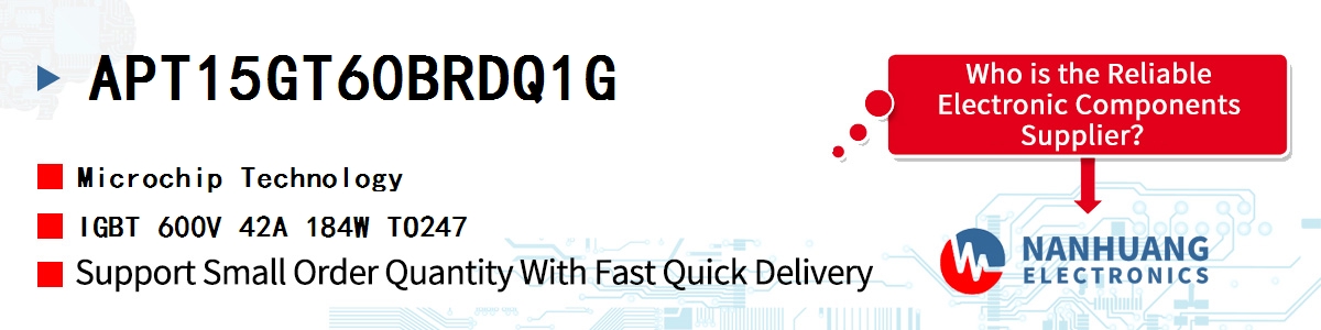 APT15GT60BRDQ1G Microchip IGBT 600V 42A 184W TO247