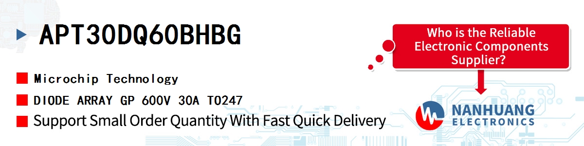 APT30DQ60BHBG Microchip DIODE ARRAY GP 600V 30A TO247