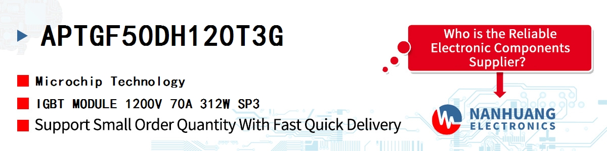 APTGF50DH120T3G Microchip IGBT MODULE 1200V 70A 312W SP3