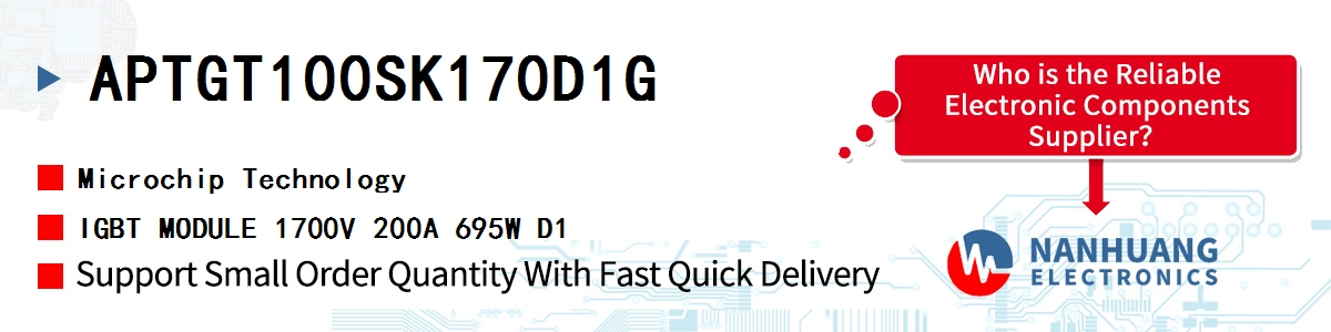 APTGT100SK170D1G Microchip IGBT MODULE 1700V 200A 695W D1