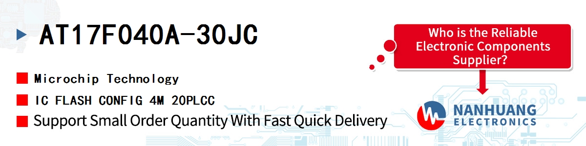 AT17F040A-30JC Microchip IC FLASH CONFIG 4M 20PLCC