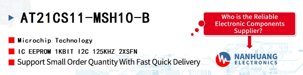 AT21CS11-MSH10-B Microchip IC EEPROM 1KBIT I2C 125KHZ 2XSFN
