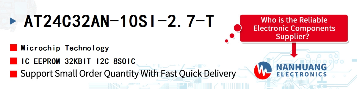 AT24C32AN-10SI-2.7-T Microchip IC EEPROM 32KBIT I2C 8SOIC