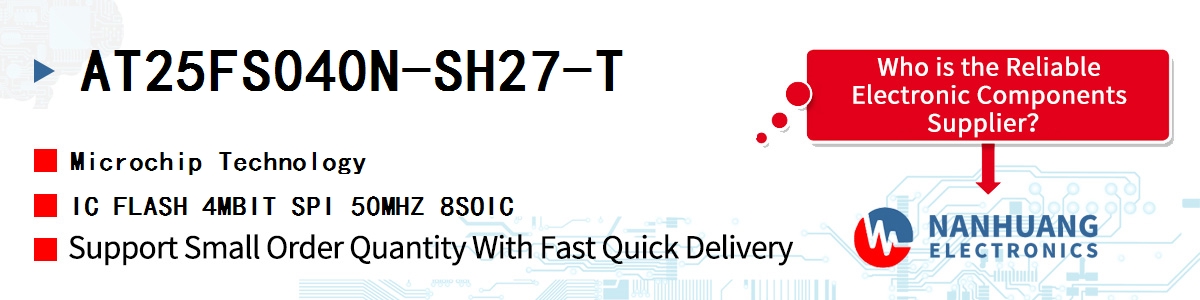 AT25FS040N-SH27-T Microchip IC FLASH 4MBIT SPI 50MHZ 8SOIC