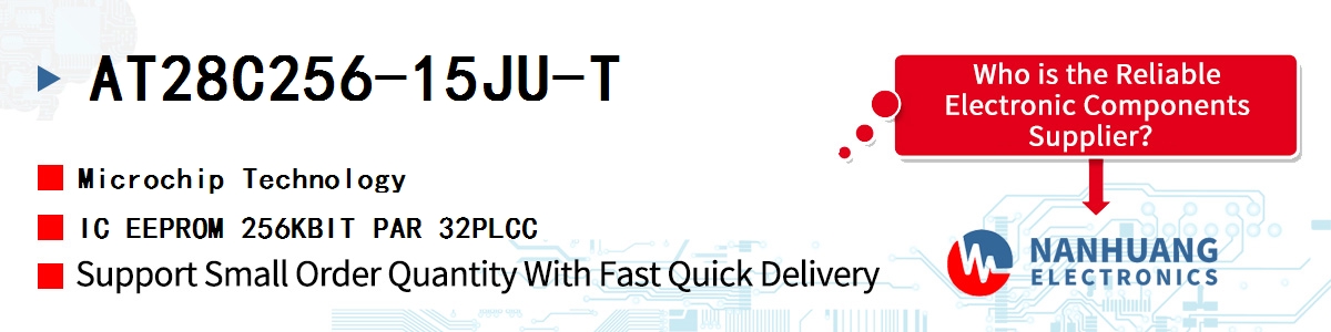 AT28C256-15JU-T Microchip IC EEPROM 256KBIT PAR 32PLCC