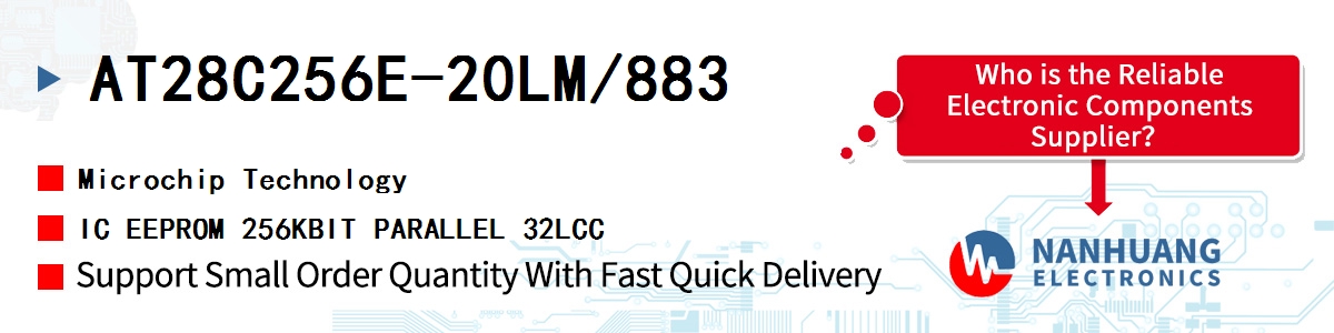 AT28C256E-20LM/883 Microchip IC EEPROM 256KBIT PARALLEL 32LCC