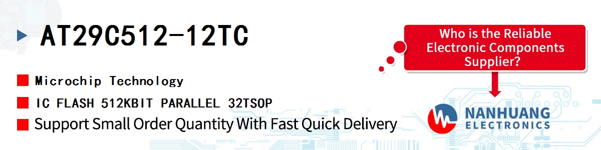 AT29C512-12TC Microchip IC FLASH 512KBIT PARALLEL 32TSOP