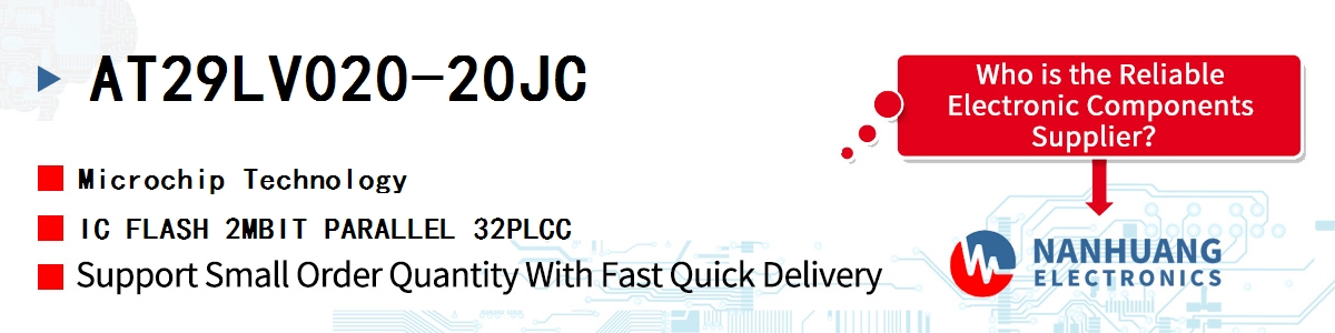 AT29LV020-20JC Microchip IC FLASH 2MBIT PARALLEL 32PLCC