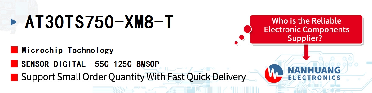 AT30TS750-XM8-T Microchip SENSOR DIGITAL -55C-125C 8MSOP