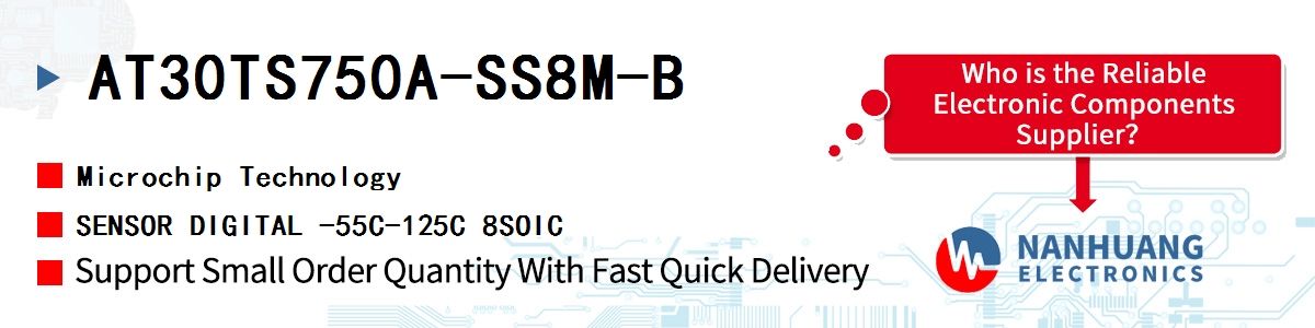AT30TS750A-SS8M-B Microchip SENSOR DIGITAL -55C-125C 8SOIC