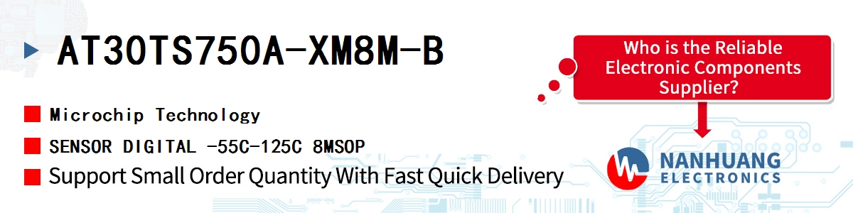 AT30TS750A-XM8M-B Microchip SENSOR DIGITAL -55C-125C 8MSOP