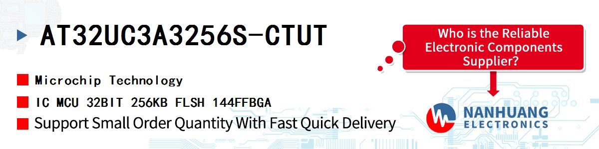 AT32UC3A3256S-CTUT Microchip IC MCU 32BIT 256KB FLSH 144FFBGA
