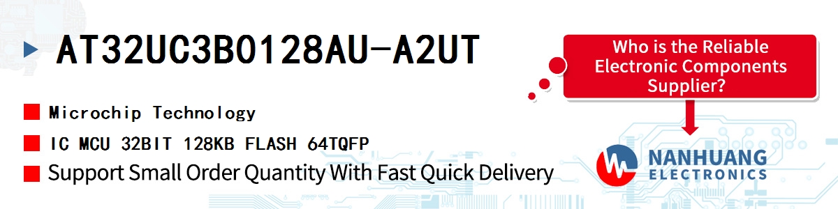 AT32UC3B0128AU-A2UT Microchip IC MCU 32BIT 128KB FLASH 64TQFP