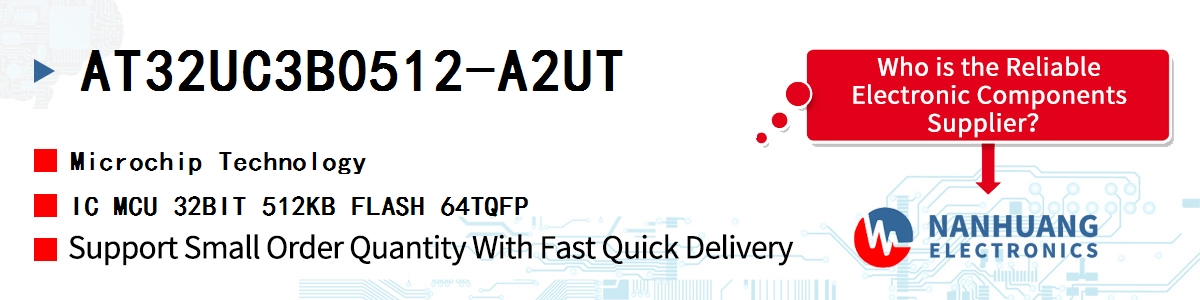 AT32UC3B0512-A2UT Microchip IC MCU 32BIT 512KB FLASH 64TQFP