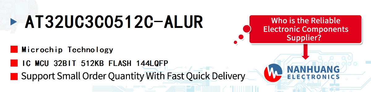 AT32UC3C0512C-ALUR Microchip IC MCU 32BIT 512KB FLASH 144LQFP