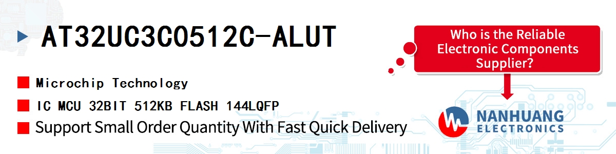 AT32UC3C0512C-ALUT Microchip IC MCU 32BIT 512KB FLASH 144LQFP