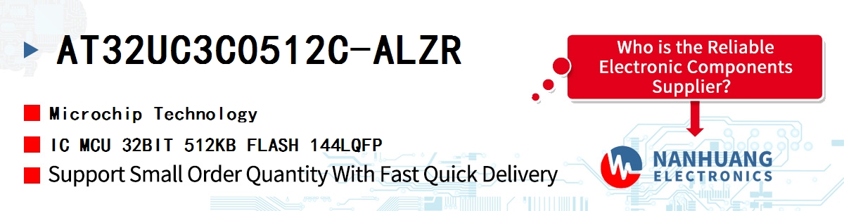 AT32UC3C0512C-ALZR Microchip IC MCU 32BIT 512KB FLASH 144LQFP