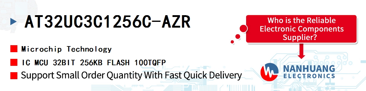 AT32UC3C1256C-AZR Microchip IC MCU 32BIT 256KB FLASH 100TQFP