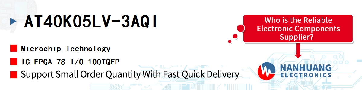 AT40K05LV-3AQI Microchip IC FPGA 78 I/O 100TQFP