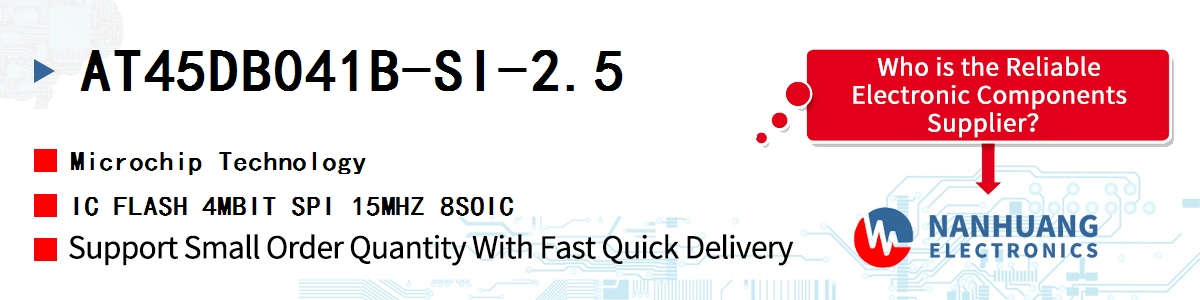 AT45DB041B-SI-2.5 Microchip IC FLASH 4MBIT SPI 15MHZ 8SOIC