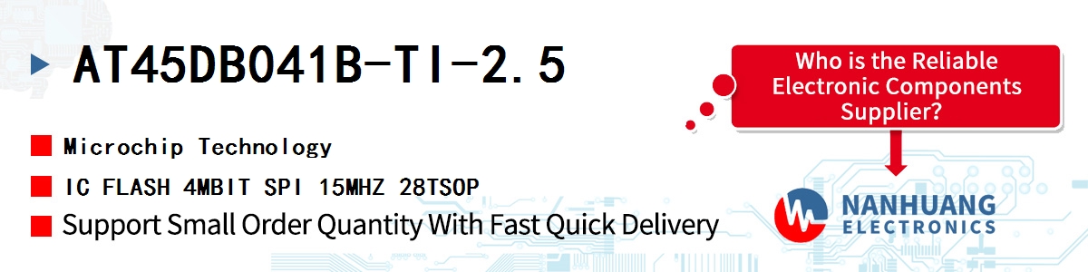 AT45DB041B-TI-2.5 Microchip IC FLASH 4MBIT SPI 15MHZ 28TSOP