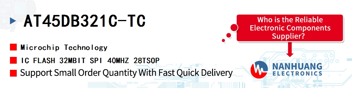 AT45DB321C-TC Microchip IC FLASH 32MBIT SPI 40MHZ 28TSOP