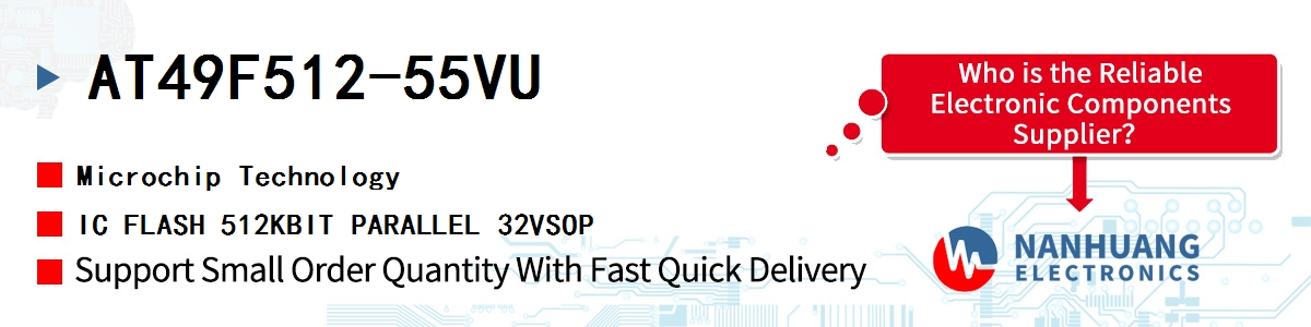 AT49F512-55VU Microchip IC FLASH 512KBIT PARALLEL 32VSOP